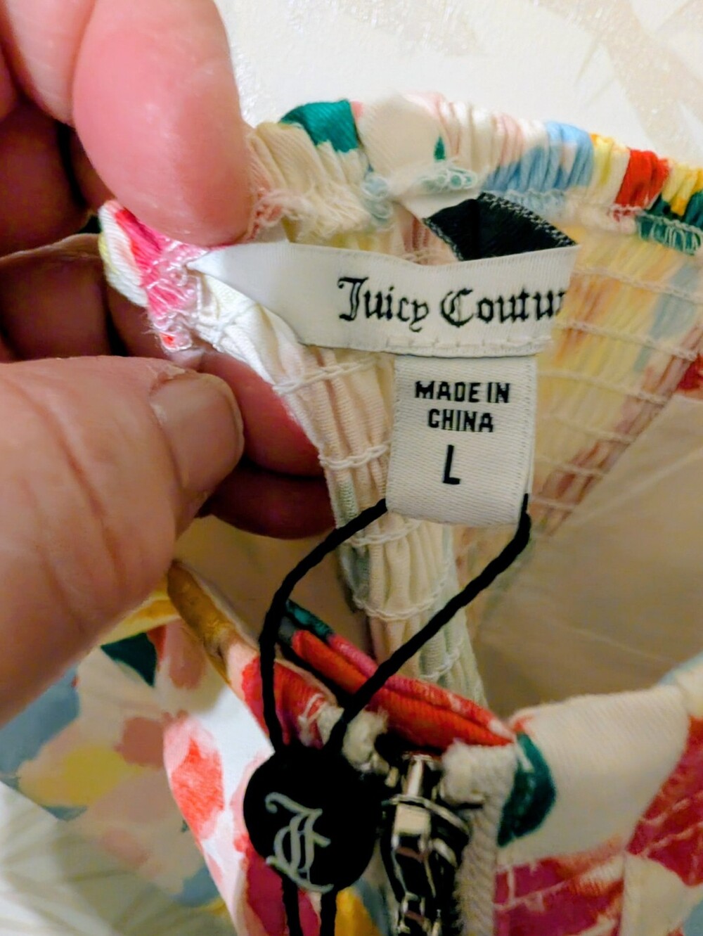 NWT Juicy Couture Floral Print Two-Piece Dress Set in Multicolor. Size Large - Picture 5 of 10